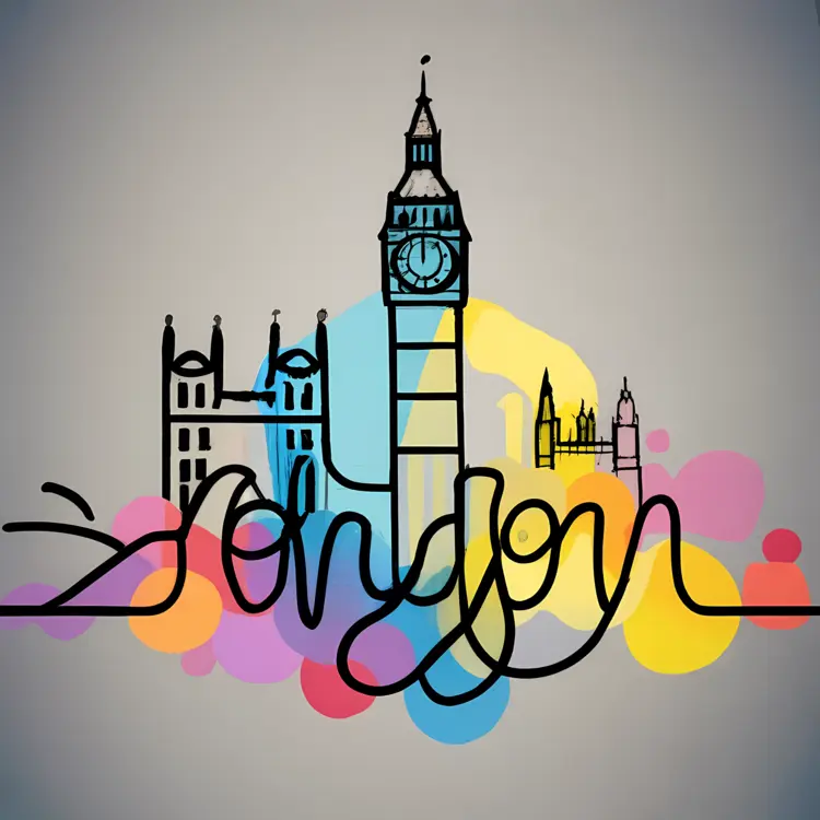Colorful London Skyline
