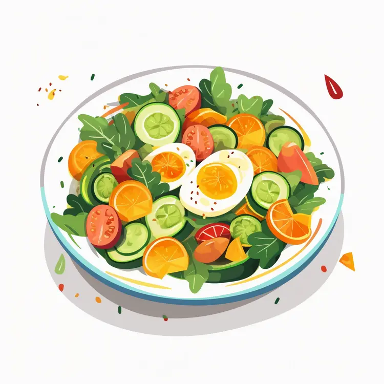 Fresh and Colorful Salad Bowl