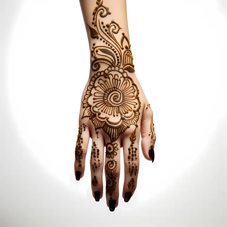 Elegant Henna Hand Art