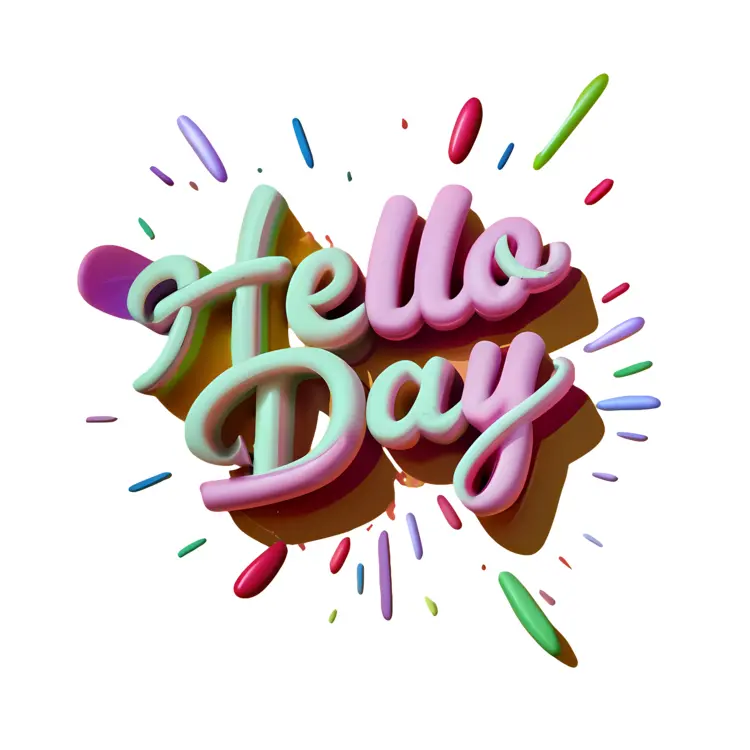 Colorful Hello Day Greeting