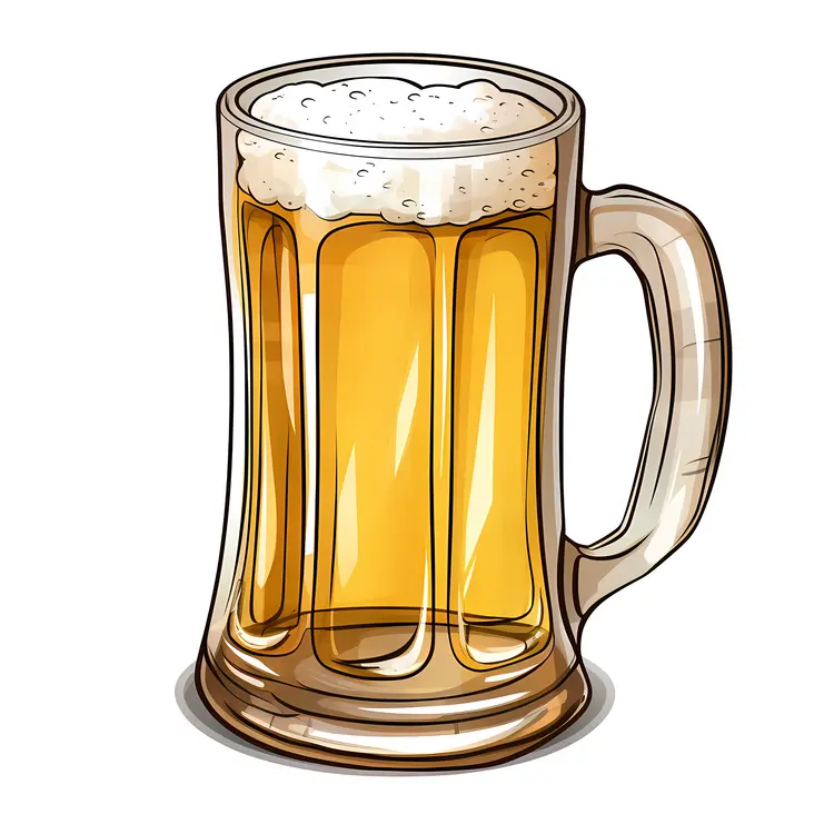 Cold Beer Mug Illustration