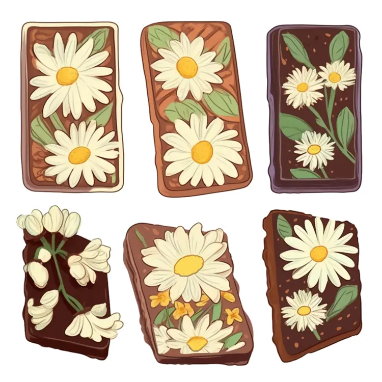 Chocolate Bars with Daisies
