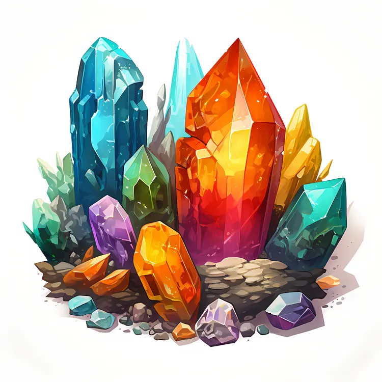Assorted Colorful Crystals and Gems
