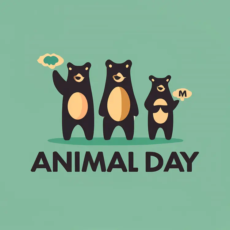 Cartoon Bears for Animal Day