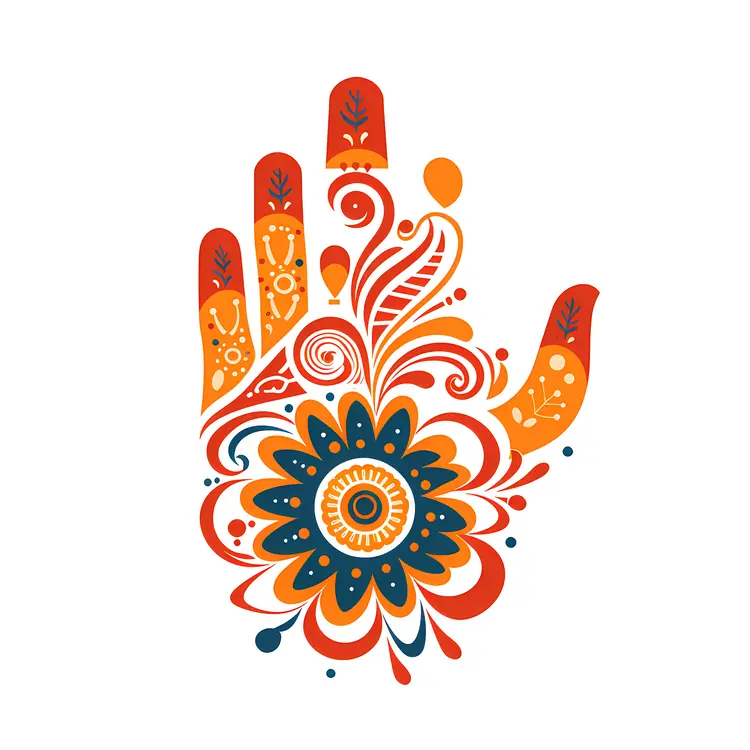 Colorful Decorative Hand Design