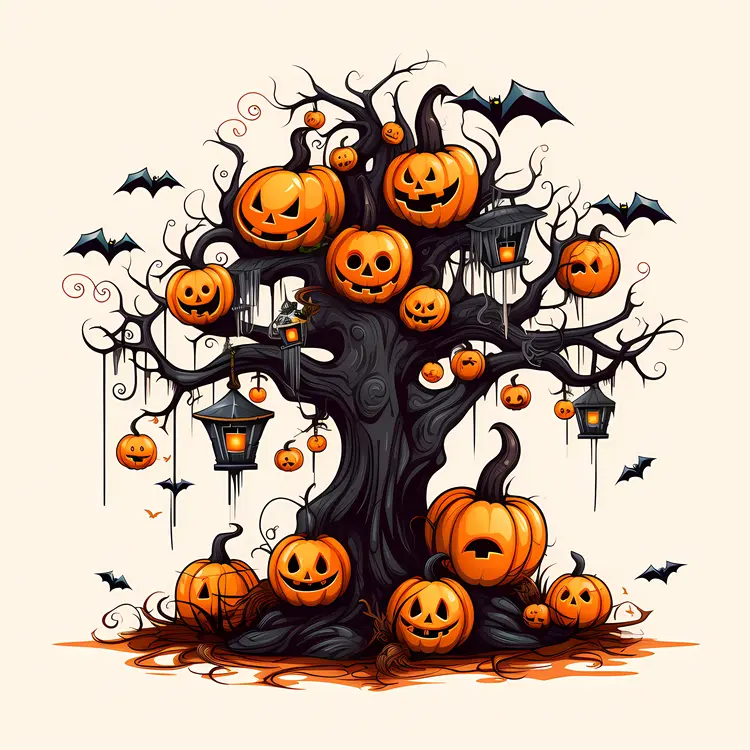 Spooky Pumpkin Tree