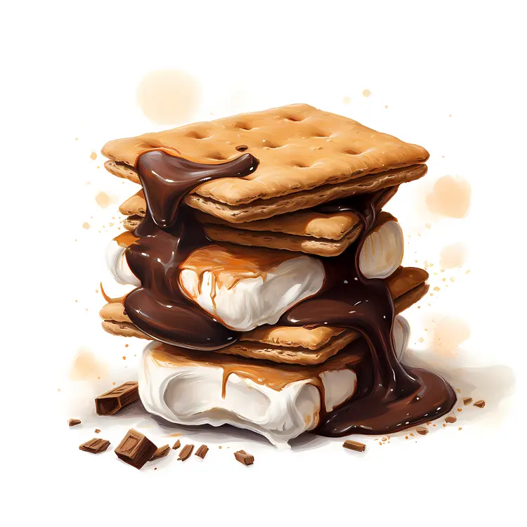 Gooey S'mores with Melting Chocolate
