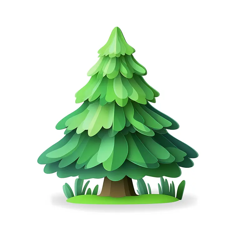 Cute Green Tree Illustration