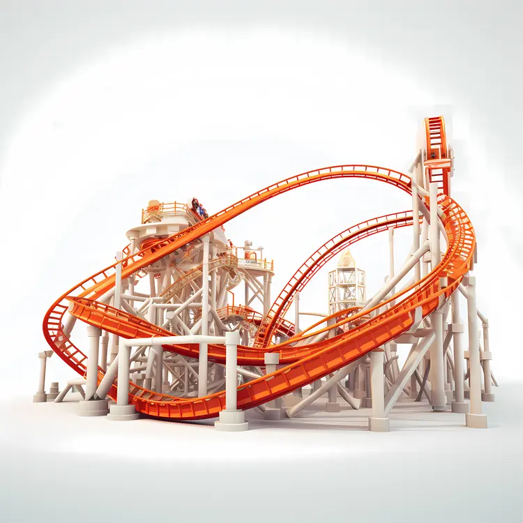 Orange Roller Coaster Ride