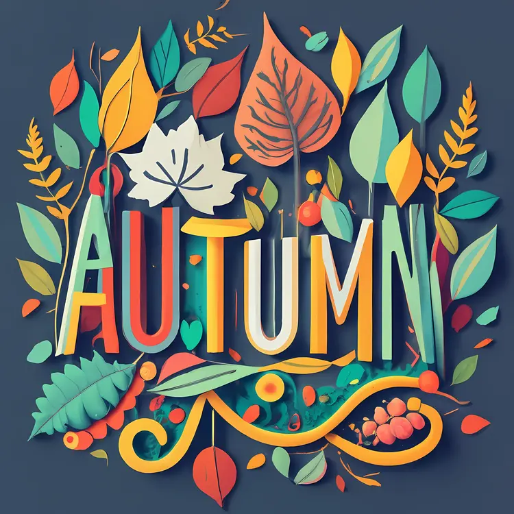 Colorful Autumn Leaves Illustration