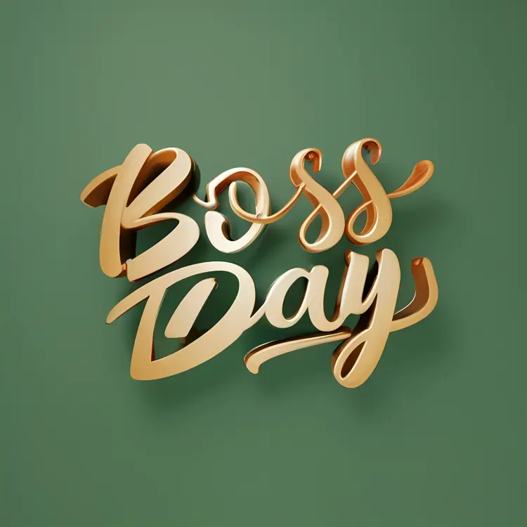 Golden Boss Day Text