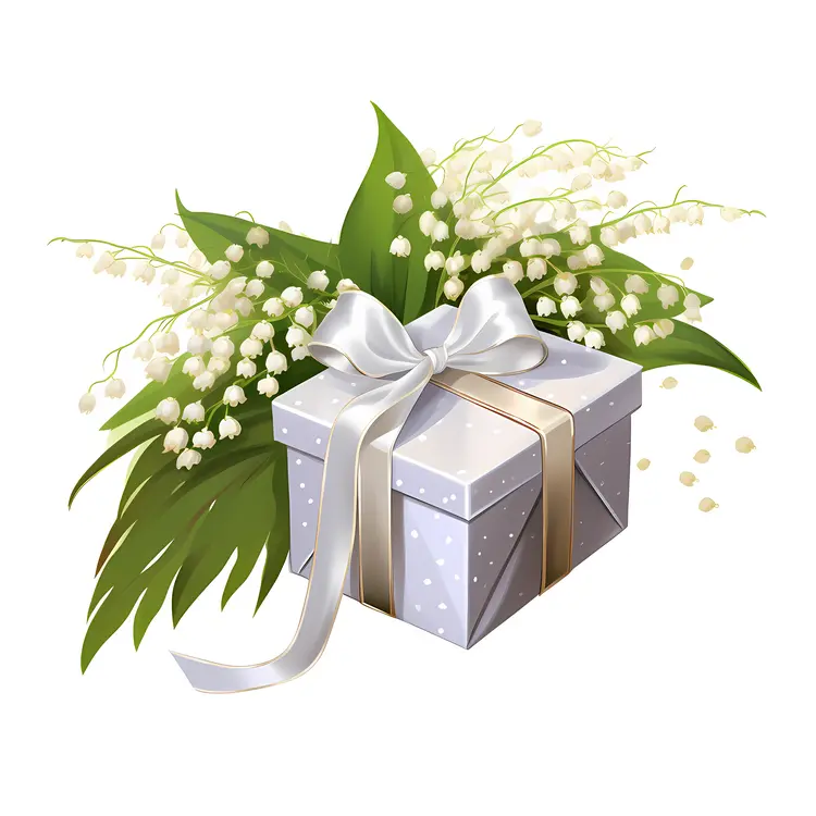 Elegant Gift Box with Flowers