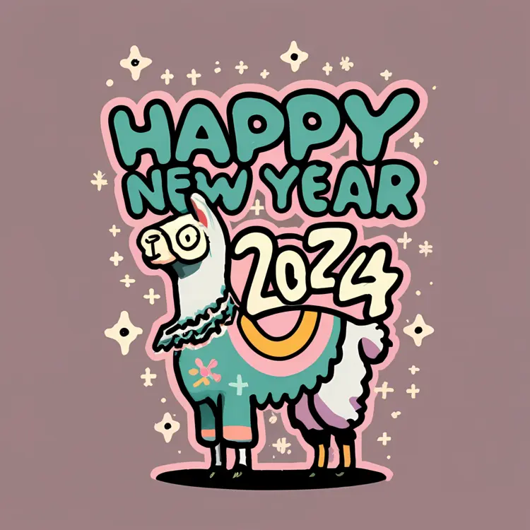 Happy New Year 2024 with Llama