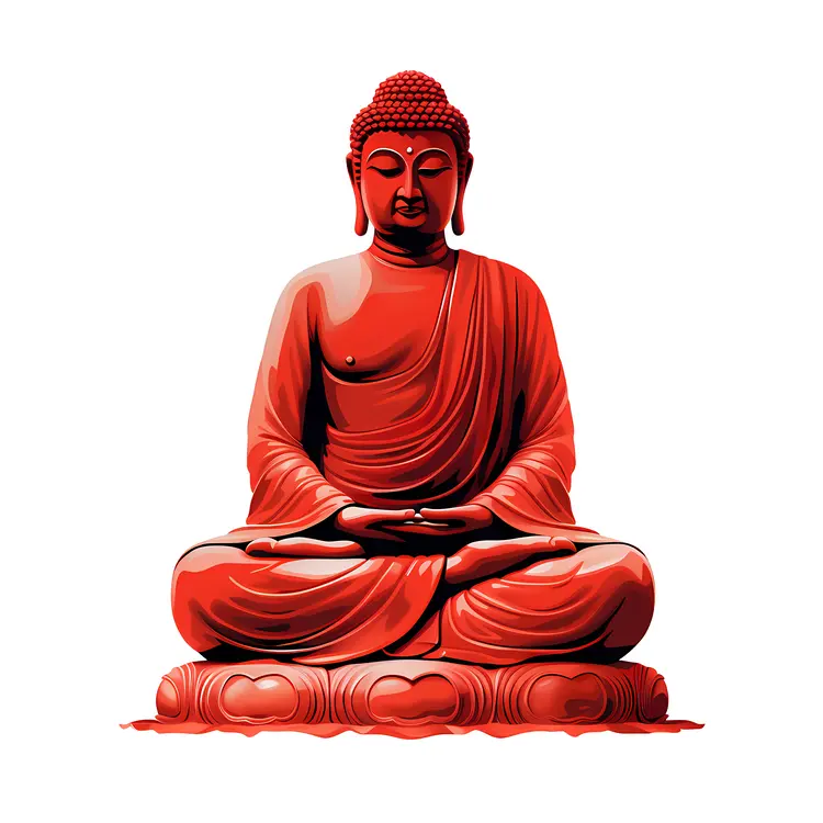Red Buddha Illustration