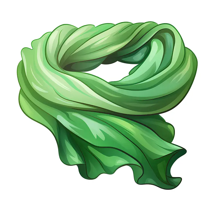 Green Scarf Illustration