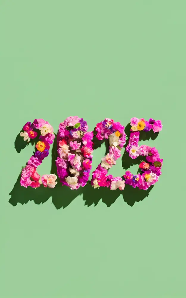 Green Background Floral 2025