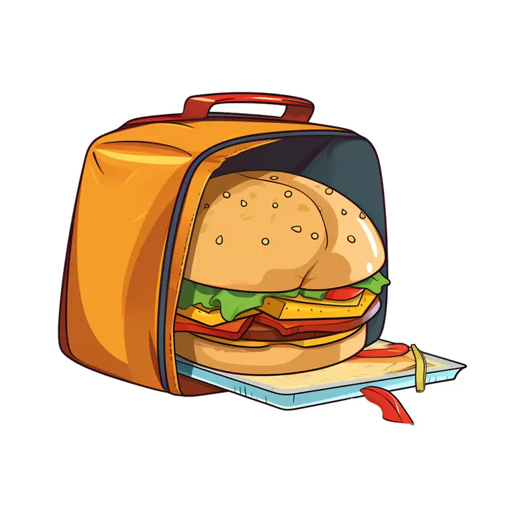 Yummy Burger with Lunch Bag