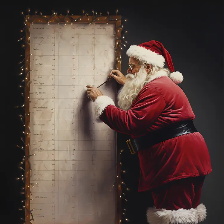 Santa Claus Checking His List