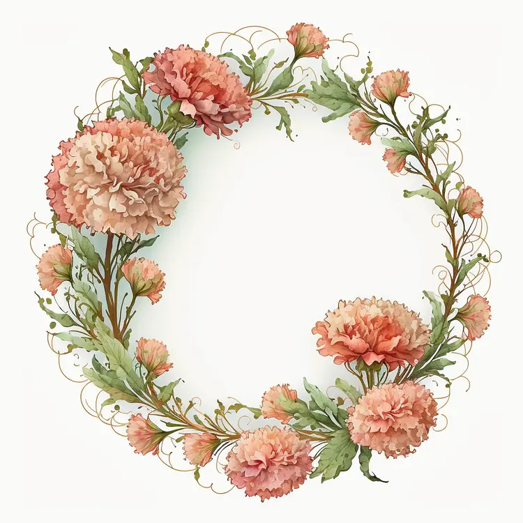 Beautiful Floral Wreath with Pink Flowers