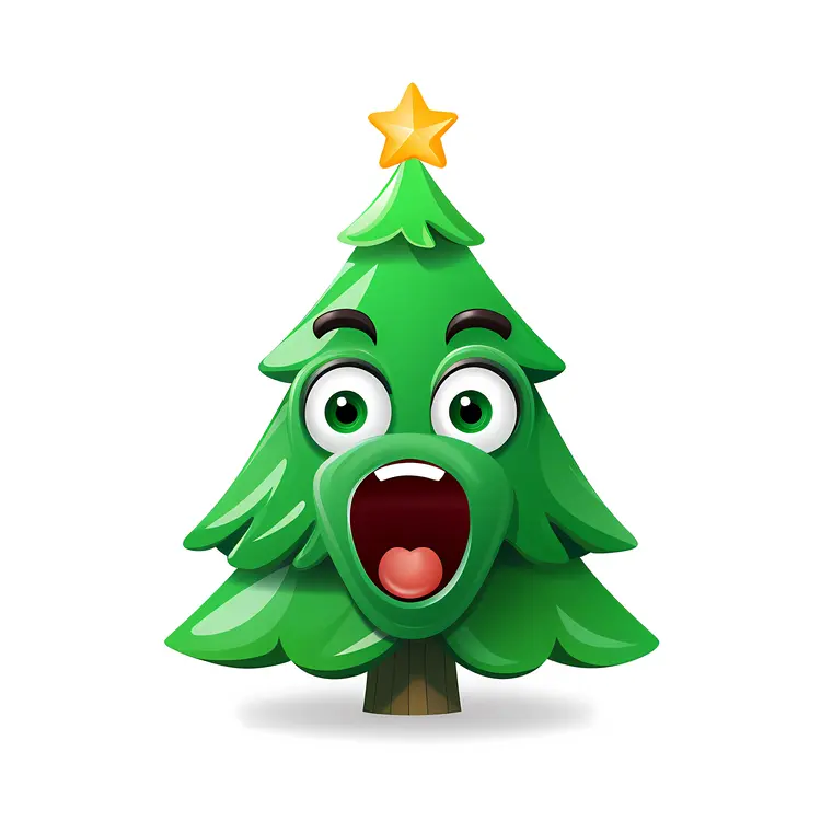 Happy Christmas Tree with Star