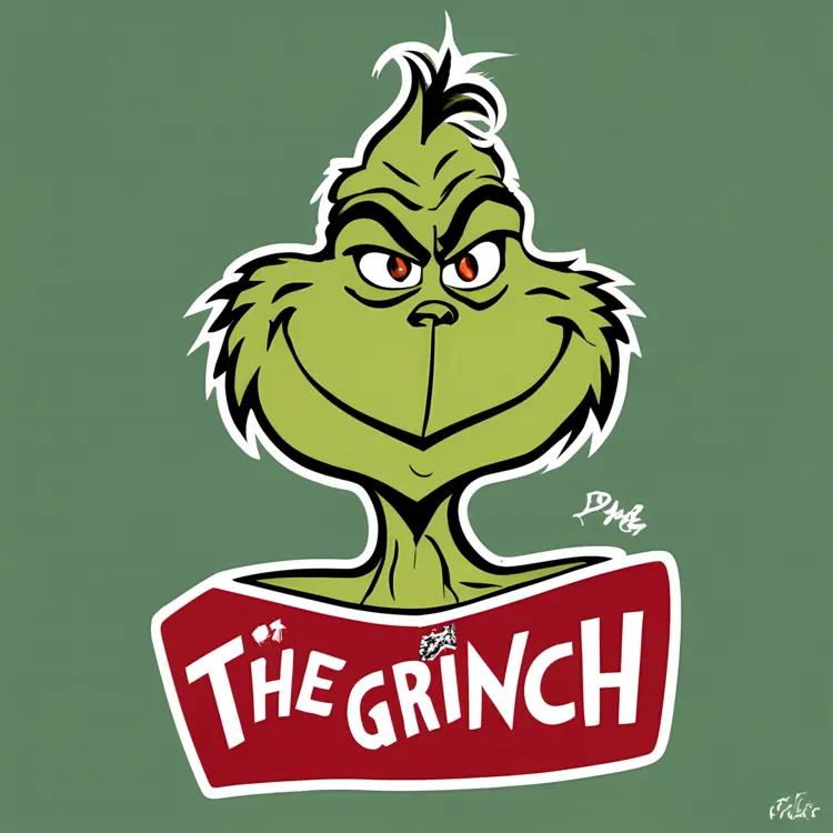 Grinch with 'The Grinch' Text