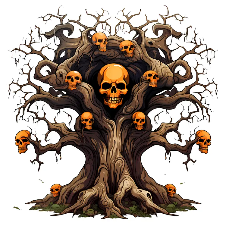 Spooky Skull Tree