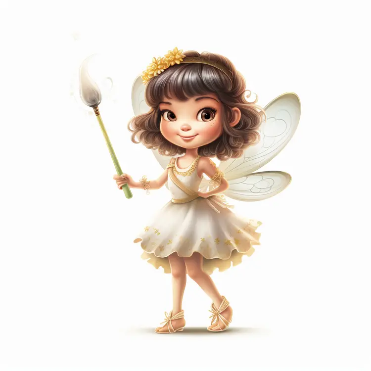Cute Fairy with Magic Wand