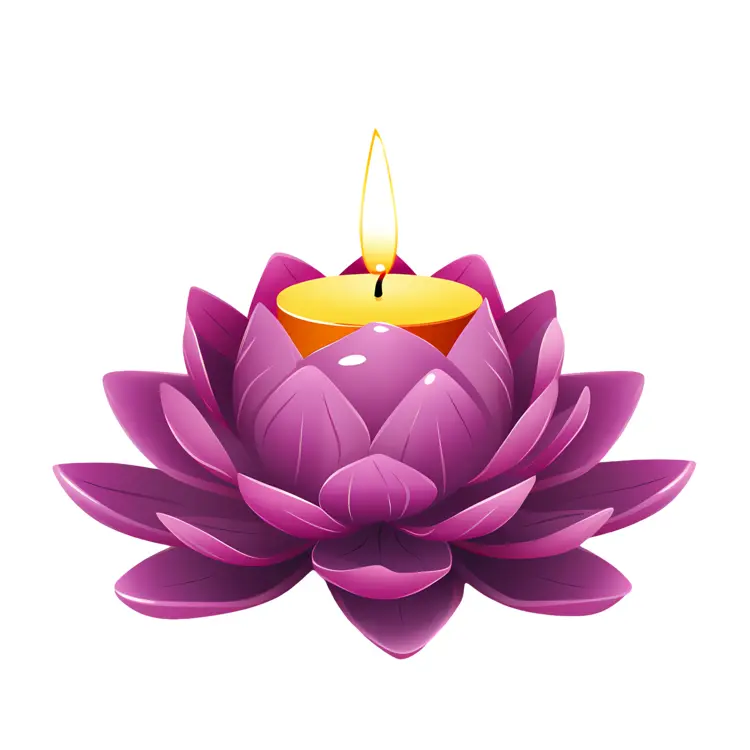Purple Lotus Candle for Calmness