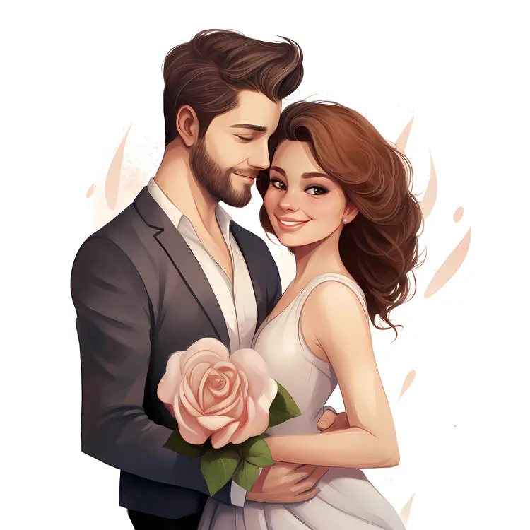 Romantic Couple Embracing