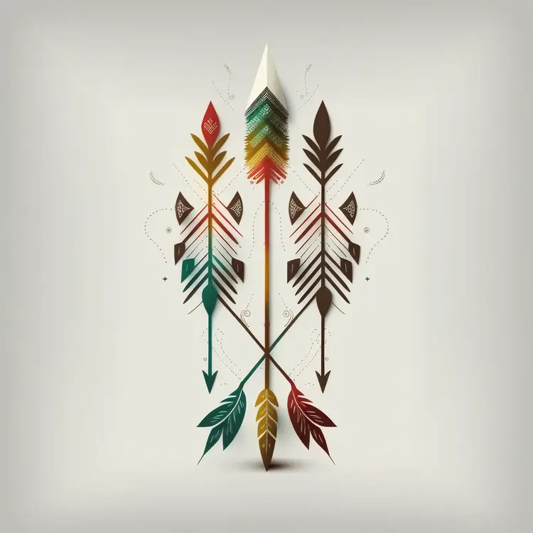 Colorful Tribal Arrows Design