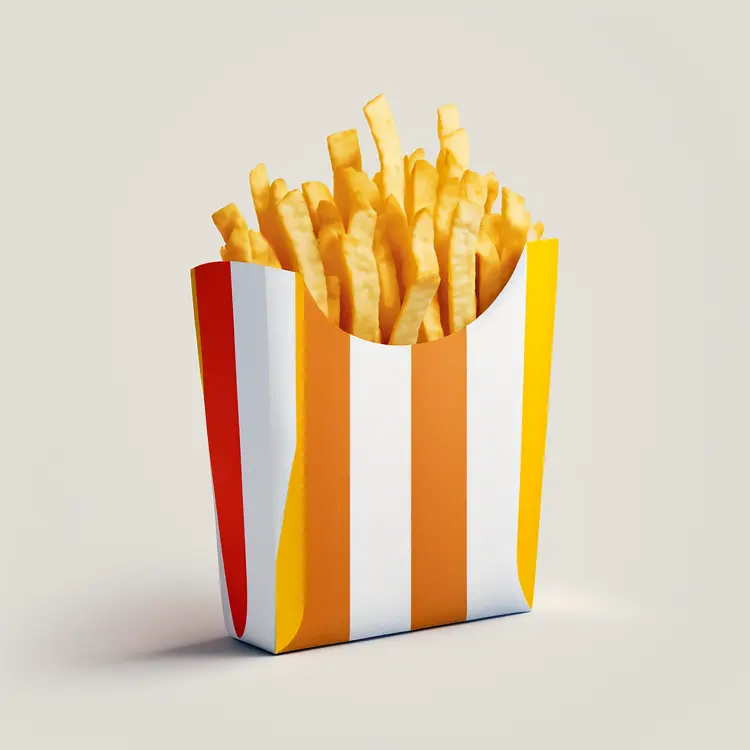 Crispy French Fries in Colorful Packaging