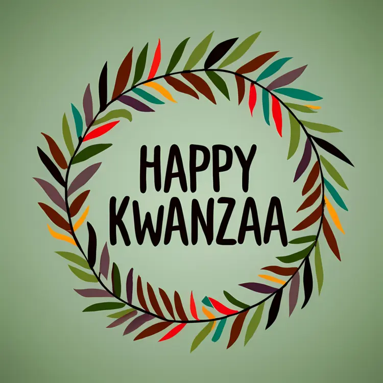 Colorful wreath for Kwanzaa