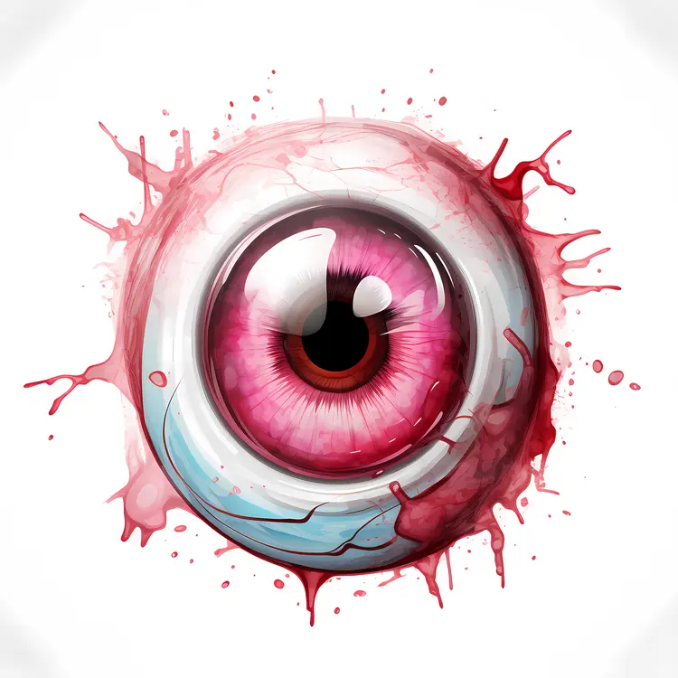 Pink Artistic Eye Illustration