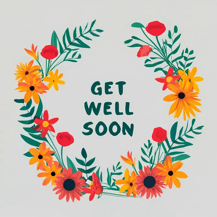 Wildflower Get Well Soon Card