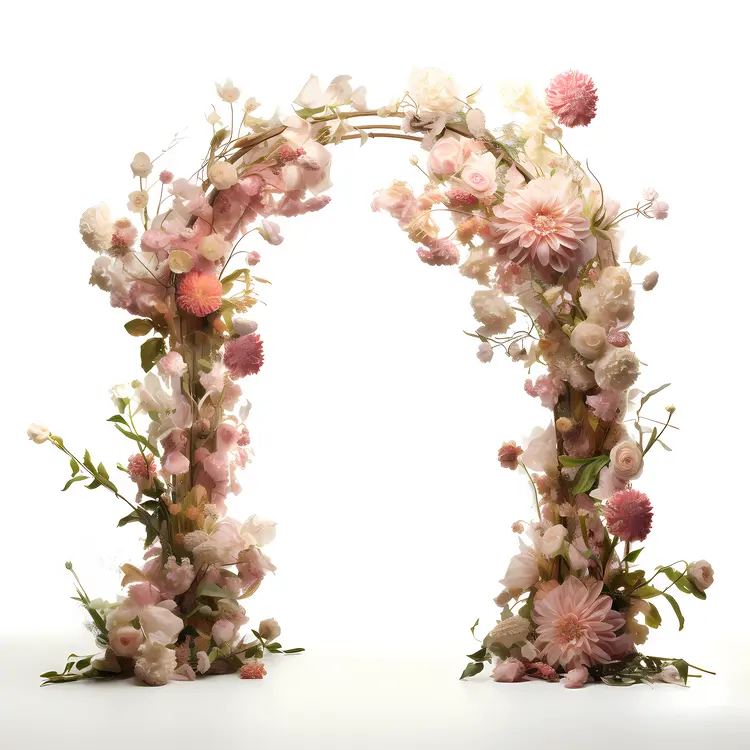 Beautiful Pink Flower Arch for Wedding Decoration