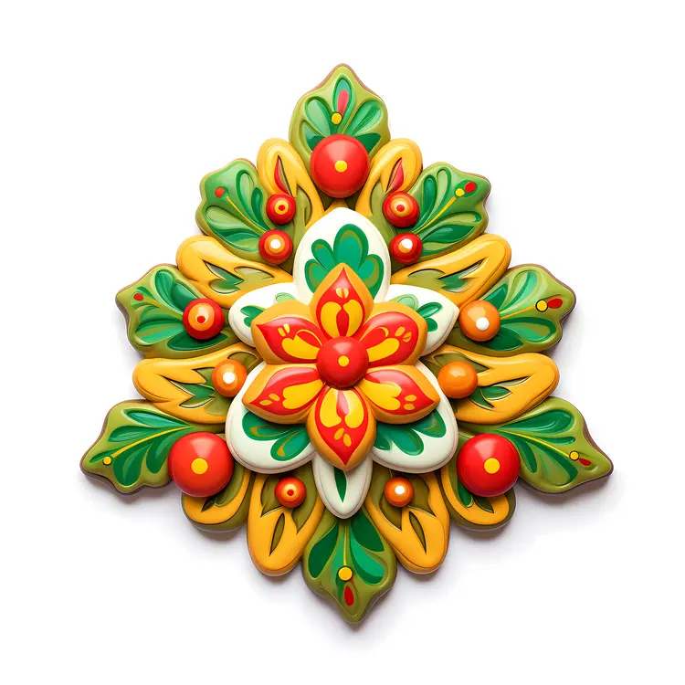 Colorful Decorative Flower Cookie