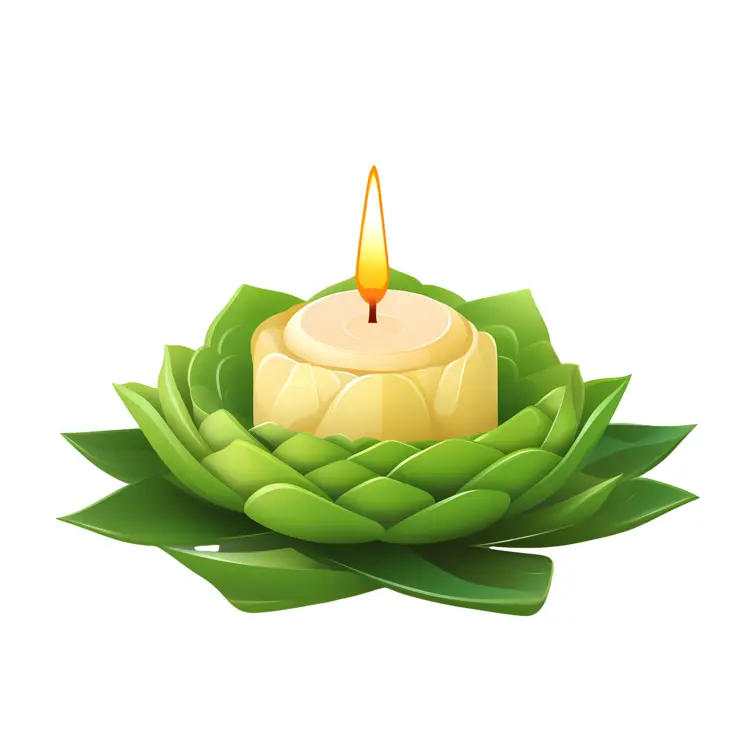 Green Lotus Candle