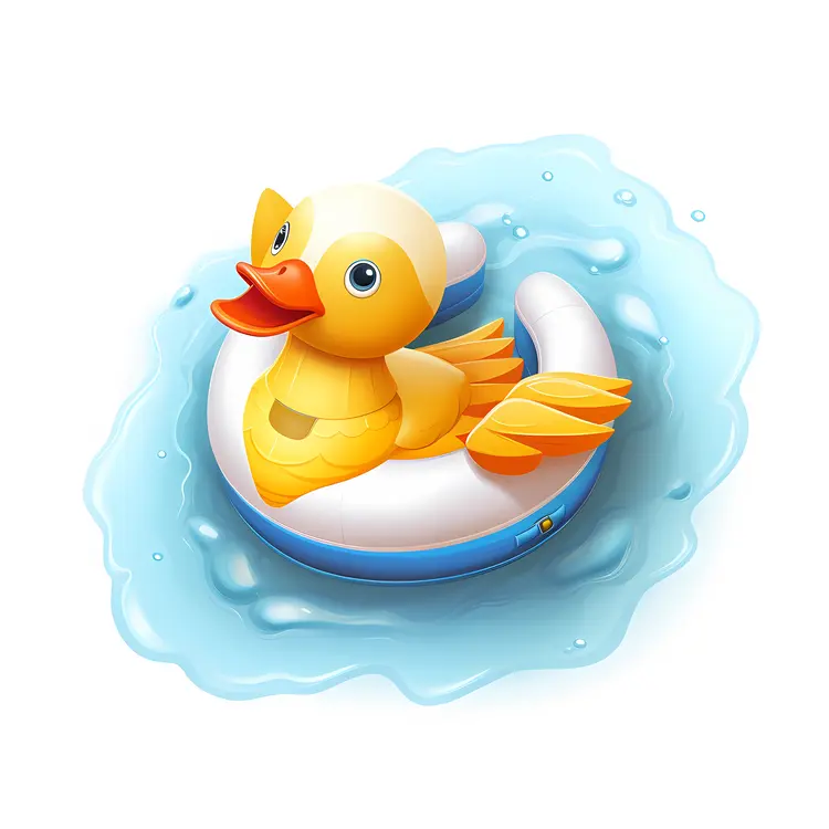 Cool Duck in Summer Beach