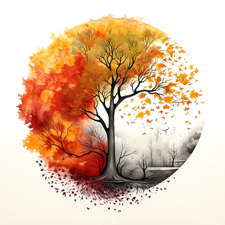 Tree Depicting Four Seasons