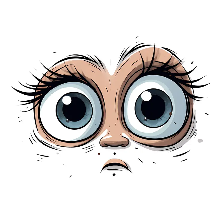 Big Eyes with Sad Expression