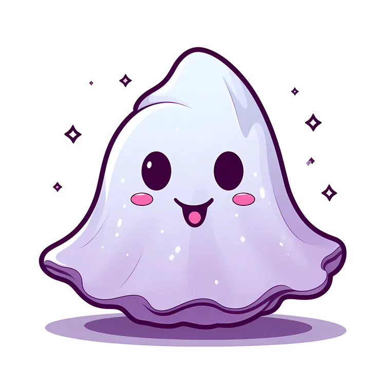Adorable Smiling Ghost for Halloween
