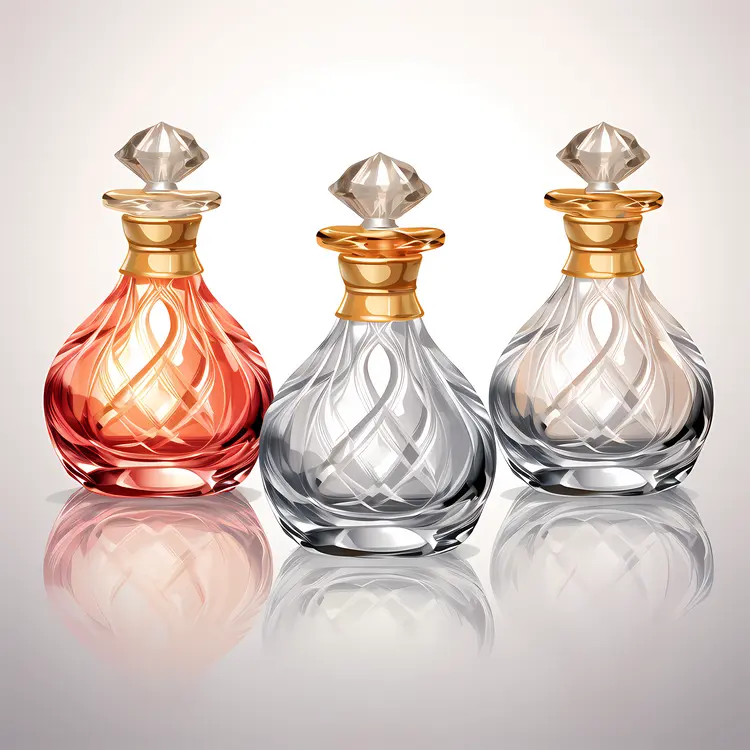 Colorful Perfume Bottles Collection