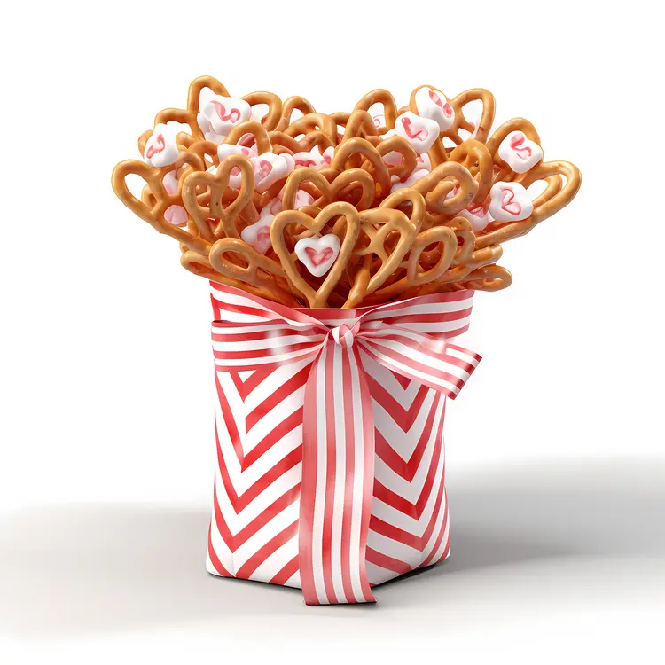 Valentine's Day Pretzel Bouquet