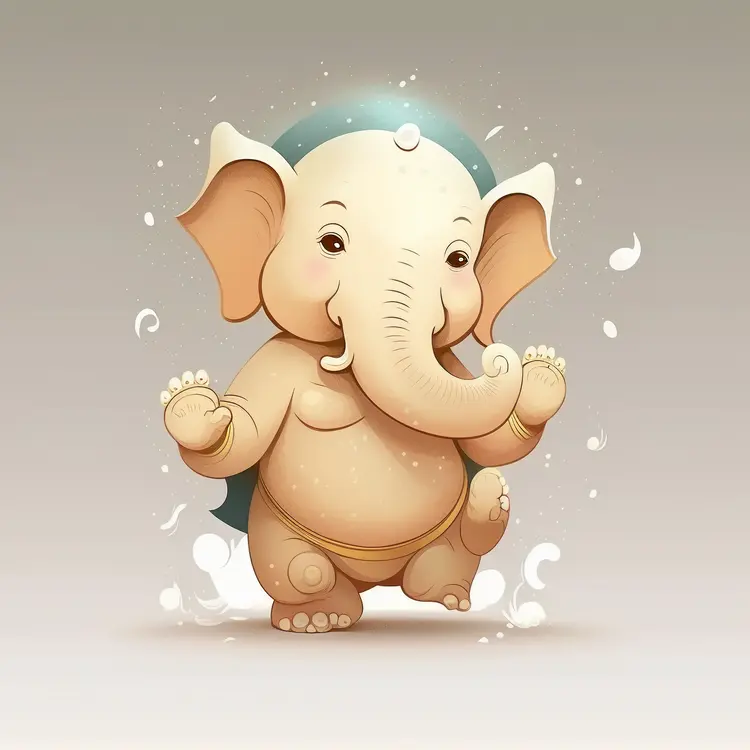 Cute Cartoon Elephant Illustration