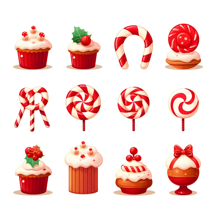 Christmas Cupcakes and Lollipops