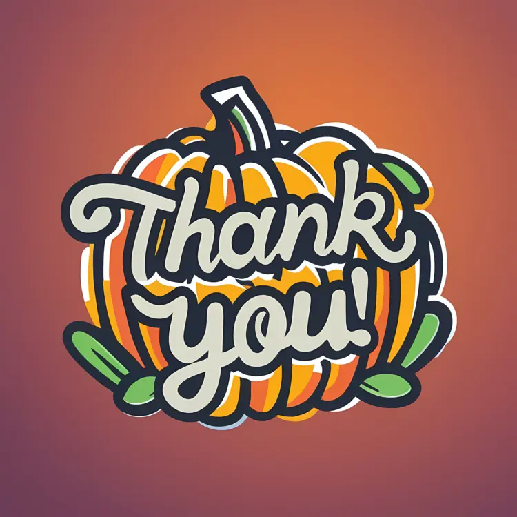 Thank You Pumpkin Design