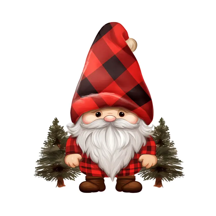 Gnome in Plaid Hat