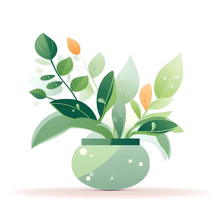 Beautiful Potted Plant Illustration
