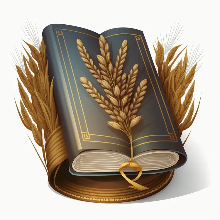 Elegant Book with Wheat Decoration