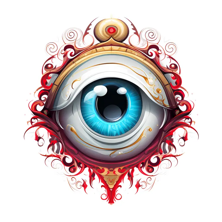 Ornate Blue Eye Design